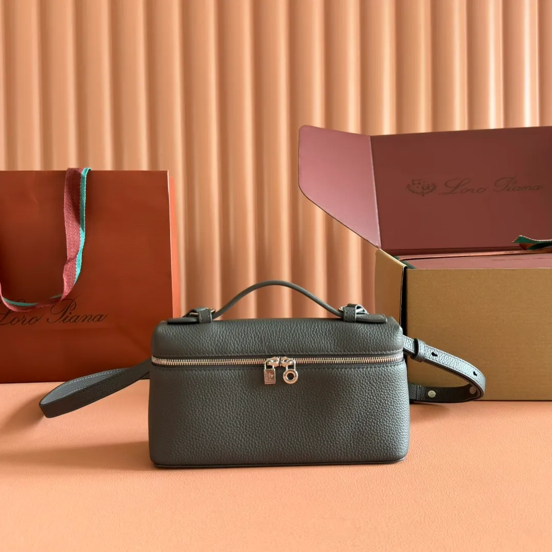 💋💋💋【Original leather configuration counter complete package】 𝐋𝐨𝐫𝐨 𝐏𝐢𝐚𝐧@ Extra pocket L19 series handbag/crossbody bag📦